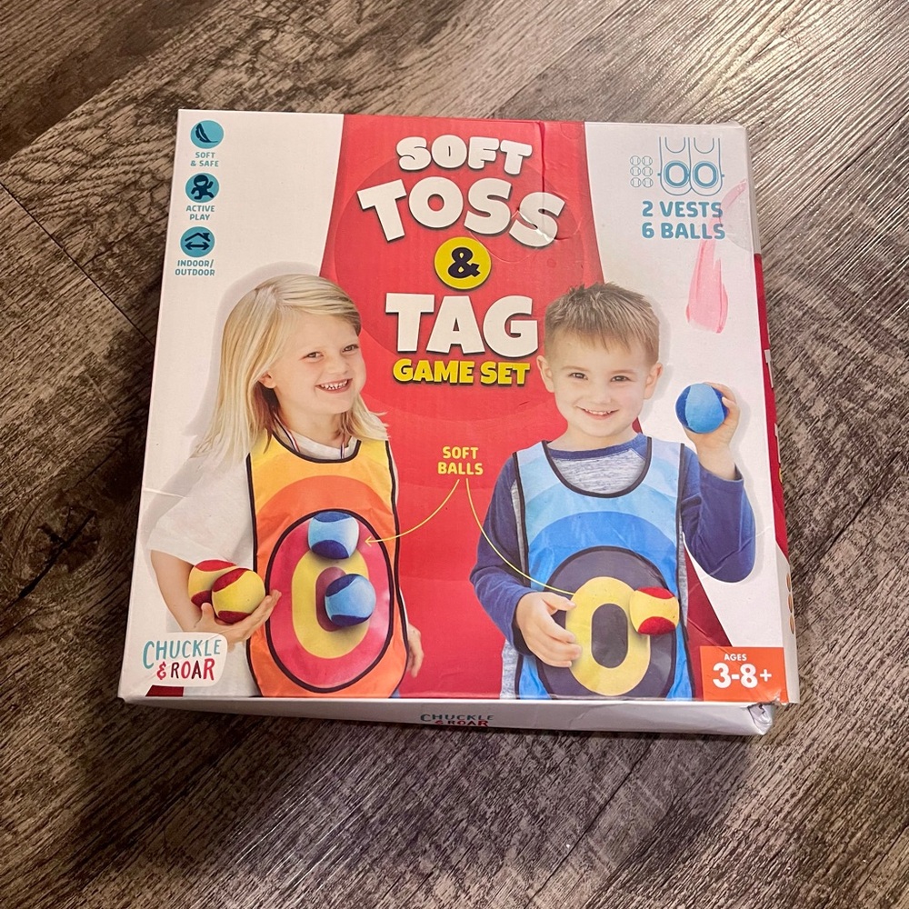 Soft Toss & Tag Game Set - Blue and Red